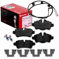 Brembo Bremsbeläge + Warnkontakt Hinten Passend Für Mini R56 R57 Cabrio Clubman: Bremsbelagsatz, Scheibenbremse: Mini: 34212289155 Mini: 34216772894 M