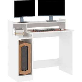 vidaXL Schreibtisch mit LEDs Weiß 97x45x90 cm Holzwerkstoff