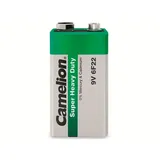 Camelion Super Heavy Duty 9V Block 6F22 Zink Kohle Batterie lose