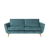 Soho Couch Samt 3-Sitzer Türkis/Petrol