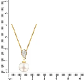 FIRETTI Kette mit Anhänger Gold 333 Gelbgold/Weiß