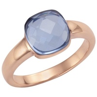Jamelli Ring »925 Silber rosé vergoldet Quarz blau (beh.)«, 82126259-54 rot + blau 2,67ct. ct