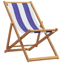 vidaXL Strandstuhl Klappbar Blau