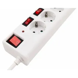 McPower Steckdosenleiste 1,5 m Weiß 6 St.