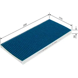 BOSCH Pollenfilter 1x für VW Id.3 Skoda Enyaq Iv Id.4 Audi Q4 Cupra Born Id.5 Id. Buzz Id.7 Tavascan 0986628585