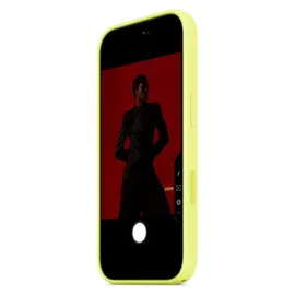 Apple iPhone 17 Pro Silikon Case mit MagSafe Neongelb