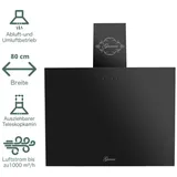 Dunstabzugshaube  Kopffrei 80 cm 1000m3/h  Gurari GCHGCH D 286 BL 8 PRIME N