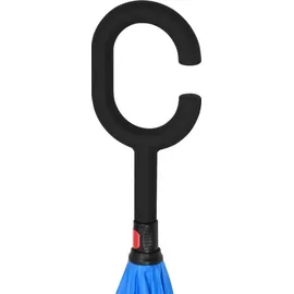 vidaXL Regenschirm C-Griff Schwarz 108 cm Schwarz