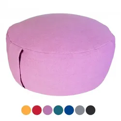 Casamia Yogakissen Meditationskissen Sitzkissen Lotus rund 31x16x31 cm Bezug waschbar : lila - orchidee