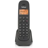 Profoon PDX600 - DECT-Telefon mit 1 Mobilteil, Schwarz - Grau/Schwarz