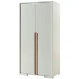 58 aufm Kessel Kleiderschrank Kinderzimmerschrank Kariotta 99x56x195 Wäscheschrank 2-trg. Weiß/Buche (inkl. Versand, Lieferung bis Verwendungsstelle) Kleiderschrank 2 Drehtüren, verstellbare Ablageböden, Kleiderstange beige