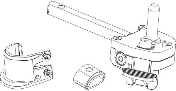 MACO Ladenrasthalter BLR mit geraden Kloben - L165 , rechts