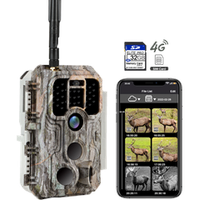 4G LTE Wildkamera Fotofalle Wildtierkamera mit SIM-Karte 120° Bewegungserkennung 32MP 1296P Nachtsicht IP66 wasserdicht und 32GB SD Karte A390G