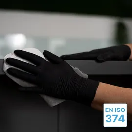 arnomed Nitril Black XTRA STRONG Einmalhandschuhe, schwarz 392-L , 1 Packung = 100 Stück, Größe L
