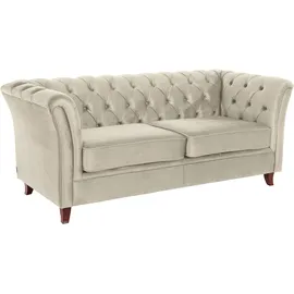 Home Affaire Chesterfield-Sofa Reims Polyester 180 x 76 x 88 cm Beige