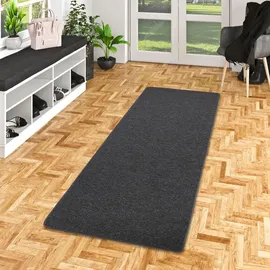Snapstyle Feinschlingen Velour Teppich, Strong Schwarz, Grau, in 9 Größen