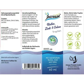 Increase Liposomale Biotin, Zink & Selen Tropfen 60 ml