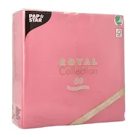 Papstar 50 Servietten "ROYAL Collection" 1/4-Falz 40 cm x 40 cm rosa