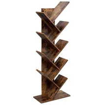 VASAGLE Bücherregal 50 x 25 x 141,5 cm Braun