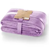 DecoKing Kuscheldecke 220x240 cm lila Decke Microfaser Tagesdecke Fleece weich sanft kuschelig Lilac Mic