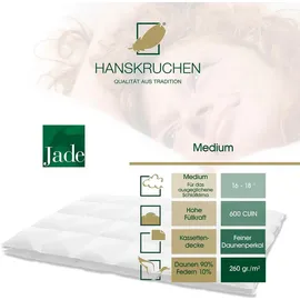 HANSKRUCHEN Daunendecke Jade Medium 155 x 200 cm - Weiß
