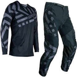 Leatt 3.5 S24 Stealt, ensemble jersey/pantalon textile - Noir/Gris - M
