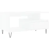 furnicato Weiß Holzwerkstoff 90 x 45 x 49 cm