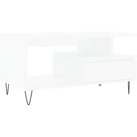furnicato Weiß Holzwerkstoff 90 x 45 x 49 cm
