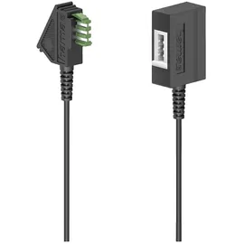 Hama Telefon (analog) Anschlusskabel [1x TAE-U-Stecker - 1x TAE-U-Buchse] 6m Schwarz