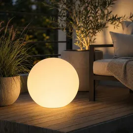 satisfire Kugelleuchte Kunststoff 40 cm E27 Fassung 1W warmweiß