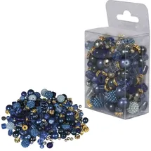 Rayher Perlen-Set Glasperlenmix mit Effektperlen royalblau