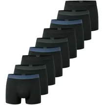 SCHIESSER Retro Boxershorts unifarben schwarz S 9er Pack