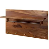 Massivmoebel24 Wandgarderobe Toronto Walnuss