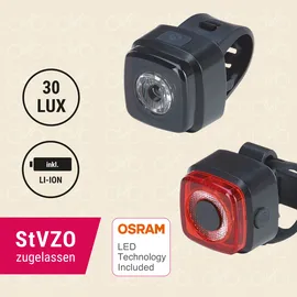 Prophete LED Akku Beleuchtungs-Set Fahrradbeleuchtung