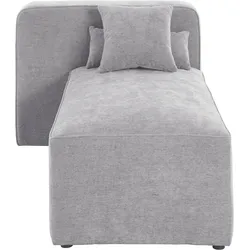 Ottomane ANDAS "Sundstrup", grau, B:100cm H:76,5cm T:153cm, 100% Polyester, Sofas, Modulserie, individuelle Zusammenstellung