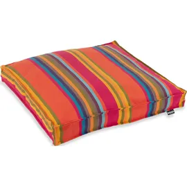 H.O.C.K. Sitzkissen "Yucatan", bunt (bunt, orange, gestreift), B:50cm H:5cm L:50cm, Kunstfaser, Dekokissen_Sitzkissen_Kissenhüllen, Sitzkissen, mit bunten Streifen