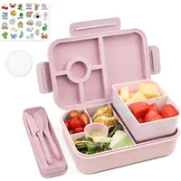 Luxuskollektion Brotdose Kinder Lunchbox mit Fächern Auslaufsicher 1300ml 3er