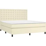 vidaXL Boxspringbett 180 x 200 cm Creme