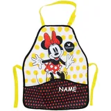 alles-meine.de GmbH Kinderschürze - Minnie Mouse - incl. Name - größenverstellbar & mit 2 Taschen - Schürze/beschichtet & wasserdicht - für Mädchen - Kinder - Backschürze /..