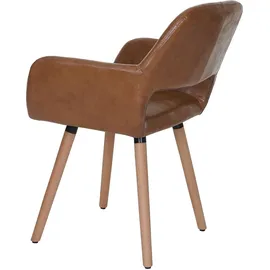 Mendler Esszimmerstuhl HWC-A50 II Kunstleder braun