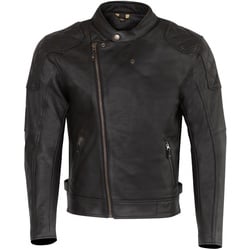 Merlin Chester D3O Cafe Motorrad Lederjacke, schwarz, Größe 3XL für Männer