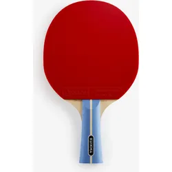 Tischtennisschläger Kinder - TTR 100 vielseitig 3* ITTF Schule Einheitsfarbe Shakehand