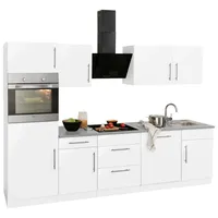 WIHO KÜCHEN Küchenzeile Cali 280 cm weiß