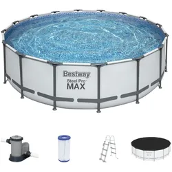 Bestway Frame Pool Steel Pro Max rund 488x122 cm 5612Z Komplettset