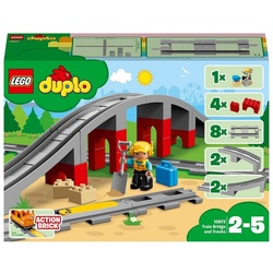 LEGO® Konstruktionsspielsteine LEGO Eisenbahnbrücke und Schienen