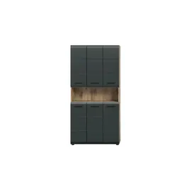 xonox.home Mehrzweckschrank 90 x 185 x 30 cm Schwarz
