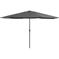 vidaXL Sonnenschirm mit Metall-Mast Ø 400 cm anthrazit