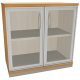 FM Helmets fm Aktenschrank Sidney, 4260267329160 buche, Acrylglas klar 1 Fachboden 80,0 x 44,2 x 78,1 cm