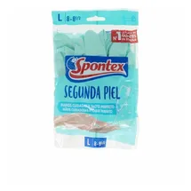 Spontex Gummihandschuhe Second Skin, 12452168, Synthetik, grün, Größe L