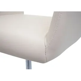 Mendler Esszimmerstuhl HWC-A50 IV Kunstleder creme schwarz